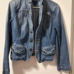 Tommy Hilfiger Denim Jacket with Embroidered Pockets